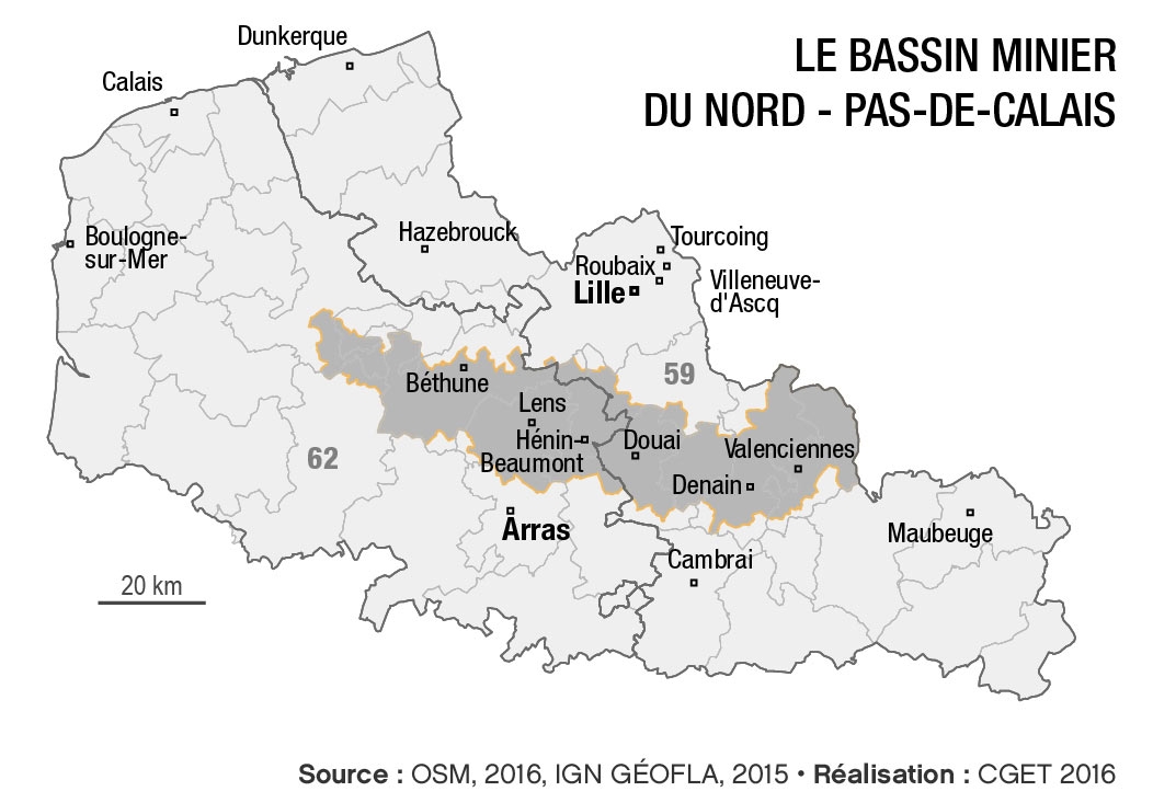 carte bassin minier