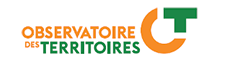 Logo orange et vert de l'Observatoire des territoires