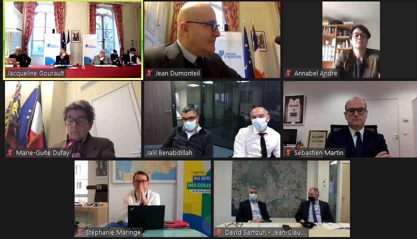 Capture des &eacute;crans de diff&eacute;rents intervenants de la visioconf&eacute;rence