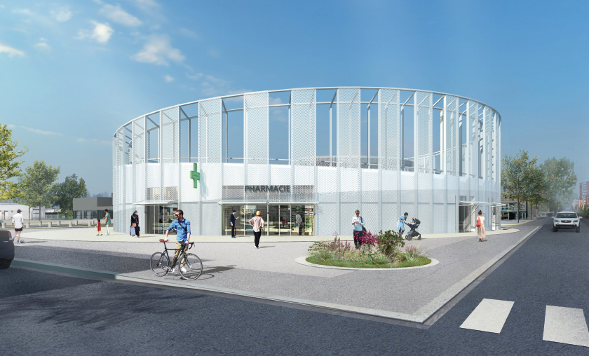 Halle commerciale du quartier de la Bourgogne