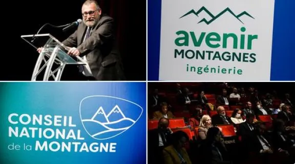 pathcwork de 4 photos du ministre lors de son discours et de la salle du CNM