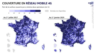Couverture en r&eacute;seau mobile 4G par a minima deux op&eacute;rateurs en 2017 et 2019