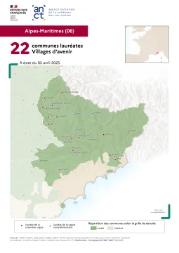 Communes labellis&eacute;es Villages d'avenir : Alpes-Maritimes