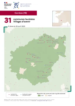 Communes labellis&eacute;es Villages d'avenir : Corr&egrave;ze