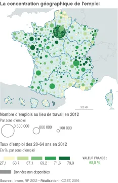 La concentration g&eacute;ographique de l'emploi