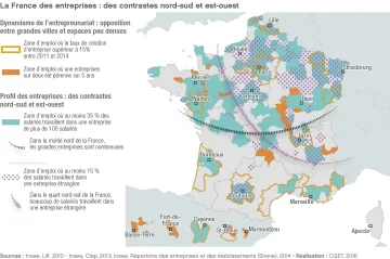 La France des entreprises : des contrastes nord-sur et est-ouest