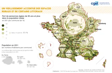 Un vieillissement accentu&eacute; des espaces ruraux et de certains littoraux