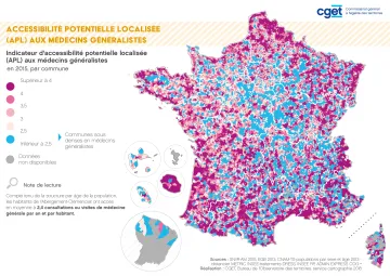 Accessibilit&eacute; potentielle localis&eacute;e (APL) aux m&eacute;decins g&eacute;n&eacute;ralistes
