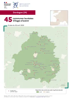 Communes labellis&eacute;es Villages d'avenir : Dordogne