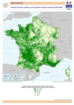 Pression fonci&egrave;re urbaine sur les espaces naturels