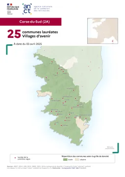Communes labellis&eacute;es Villages d'avenir : Corse-du-Sud