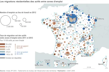 Les migrations r&eacute;sidentielles des actifs entre zones d'emploi