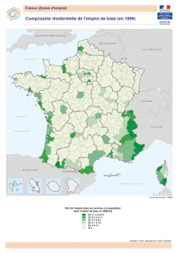 Composante r&eacute;sidentielle de l'emploi de base