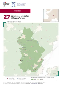 Communes labellis&eacute;es Villages d'avenir : Jura