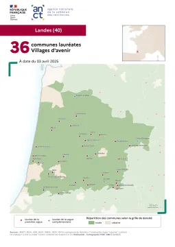 Communes labellis&eacute;es Villages d'avenir : Landes