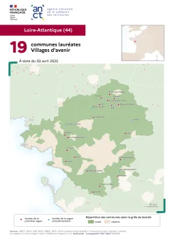 Communes labellis&eacute;es Villages d'avenir : Loire-Atlantique