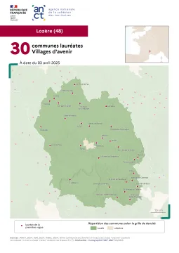 Communes labellis&eacute;es Villages d'avenir : Loz&egrave;re