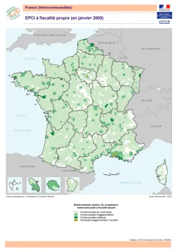 EPCI &agrave; fiscalit&eacute; propre, 2005