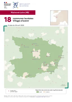 Communes labellis&eacute;es Villages d'avenir : Maine-et-Loire
