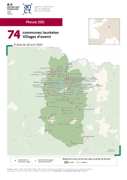 Communes labellis&eacute;es Villages d'avenir : Meuse
