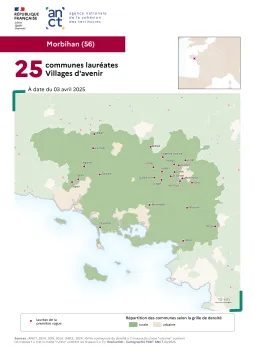 Communes labellis&eacute;es Villages d'avenir : Morbihan