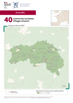 Communes labellis&eacute;es Villages d'avenir : Orne