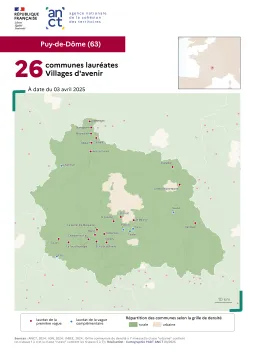 Communes labellis&eacute;es Villages d'avenir : Puy-de-D&ocirc;me