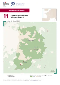 Communes labellis&eacute;es Villages d'avenir : Seine-et-Marne