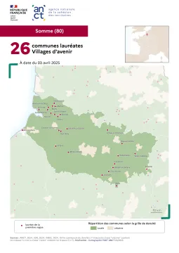 Communes labellis&eacute;es Villages d'avenir : Somme