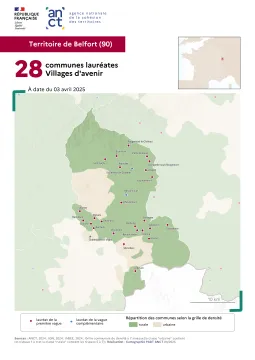Communes labellis&eacute;es Villages d'avenir : Territoire de Belfort