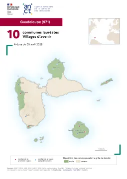 Communes labellis&eacute;es Villages d'avenir : Guadeloupe