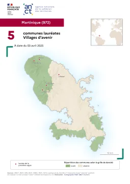 Communes labellis&eacute;es Villages d'avenir : Martinique