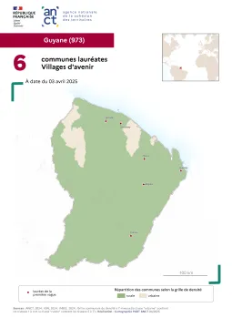 Communes labellis&eacute;es Villages d'avenir : Guyane