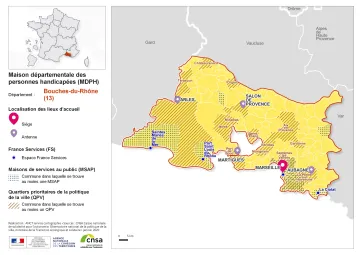 Atlas des maisons d&eacute;partementales des personnes handicap&eacute;es et des maisons d&eacute;partementales de l'autonomie : Bouches-du-Rh&ocirc;ne