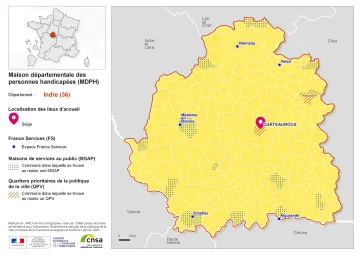 Atlas des maisons d&eacute;partementales des personnes handicap&eacute;es et des maisons d&eacute;partementales de l'autonomie : 