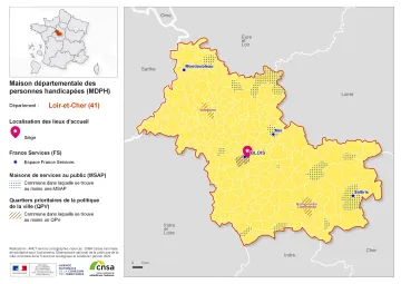 Atlas des maisons d&eacute;partementales des personnes handicap&eacute;es et des maisons d&eacute;partementales de l'autonomie : Loir-et-Cher