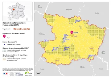 Atlas des maisons d&eacute;partementales des personnes handicap&eacute;es et des maisons d&eacute;partementales de l'autonomie : Maine-et-Loire