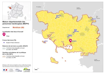 Atlas des maisons d&eacute;partementales des personnes handicap&eacute;es et des maisons d&eacute;partementales de l'autonomie : Morbihan