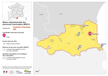 Atlas des maisons d&eacute;partementales des personnes handicap&eacute;es et des maisons d&eacute;partementales de l'autonomie : Pyr&eacute;n&eacute;es-Orientales