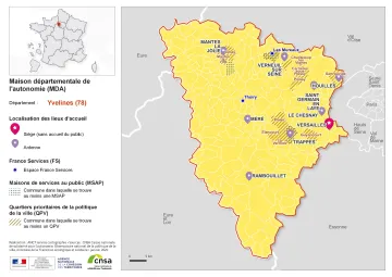 Atlas des maisons d&eacute;partementales des personnes handicap&eacute;es et des maisons d&eacute;partementales de l'autonomie : Yvelines