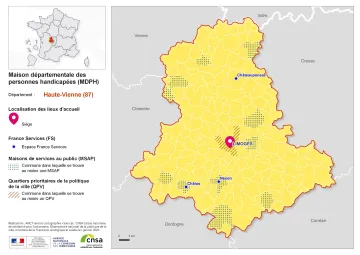 Atlas des maisons d&eacute;partementales des personnes handicap&eacute;es et des maisons d&eacute;partementales de l'autonomie : Hautes-Vienne
