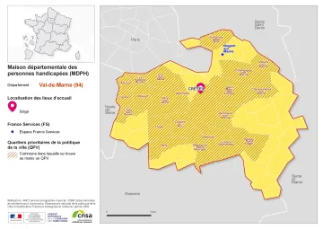 Atlas des maisons d&eacute;partementales des personnes handicap&eacute;es et des maisons d&eacute;partementales de l'autonomie : Val-de-Marne