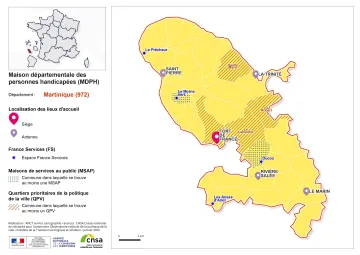 Atlas des maisons d&eacute;partementales des personnes handicap&eacute;es et des maisons d&eacute;partementales de l'autonomie : Martinique