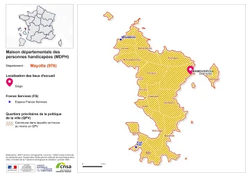 Atlas des maisons d&eacute;partementales des personnes handicap&eacute;es et des maisons d&eacute;partementales de l'autonomie : Mayotte