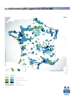 Les &eacute;tablissements publics supports d'un SCOT en 2008