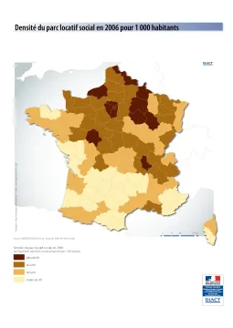 Densit&eacute; du parc locatif social en 2006