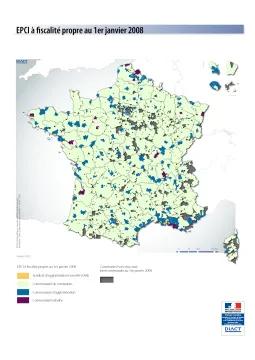 EPCI &agrave; fiscalit&eacute; propre en 2008