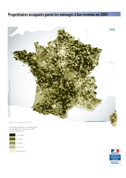 Propri&eacute;taires occupants parmi les m&eacute;nages &agrave; bas revenus en 2005