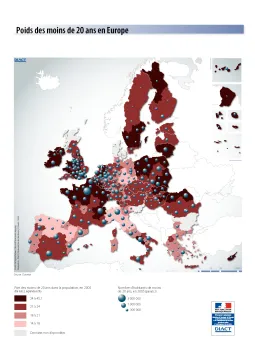 Poids des moins de 20 ans en Europe