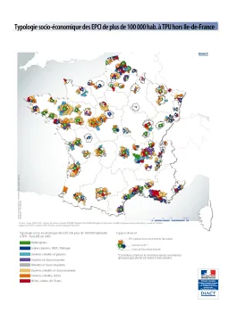 Typologie socio-&eacute;conomique des EPCI de plus de 100&nbsp;000 habitants